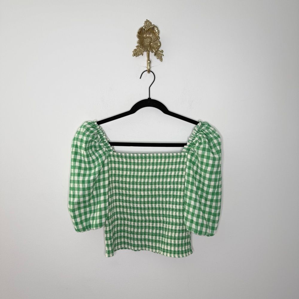 Steve Madden Keys to the Gingham Top L